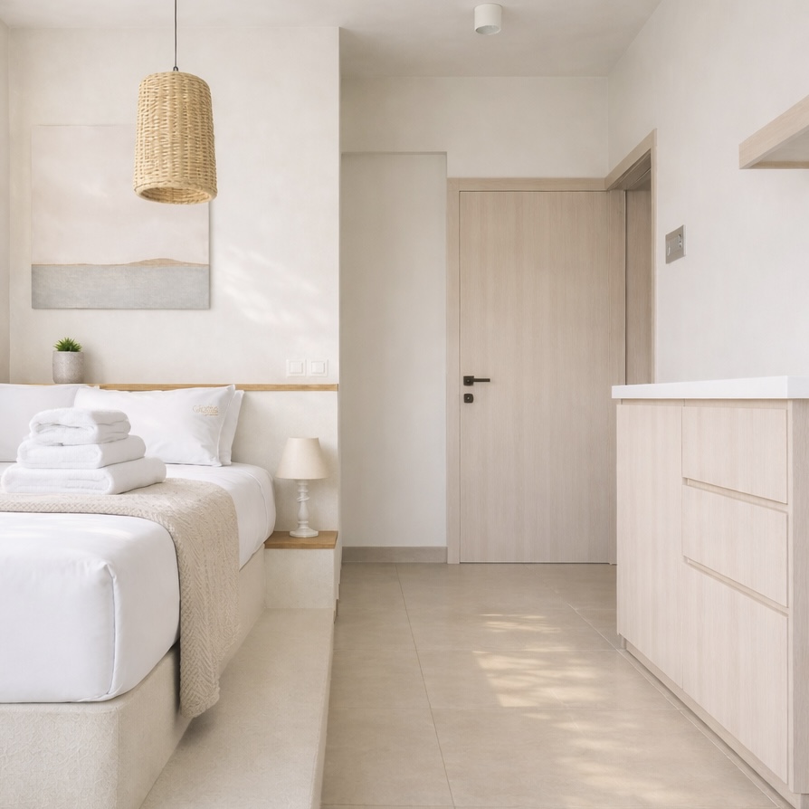 Suite interior with natural light